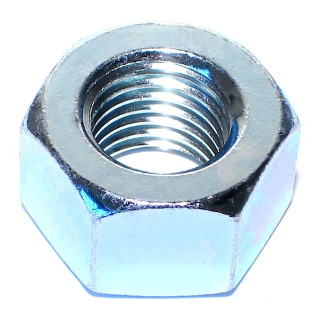 Heavy Hex Nut, 7/8-9, Steel, Grade 5, Zinc Plated, 3 PK